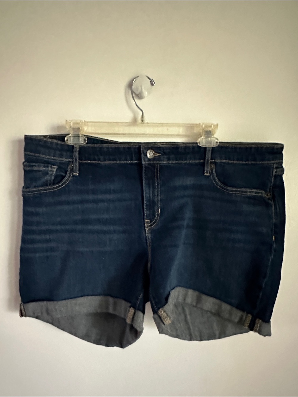 GAP Dark Blue Denim Cuffed Shorts